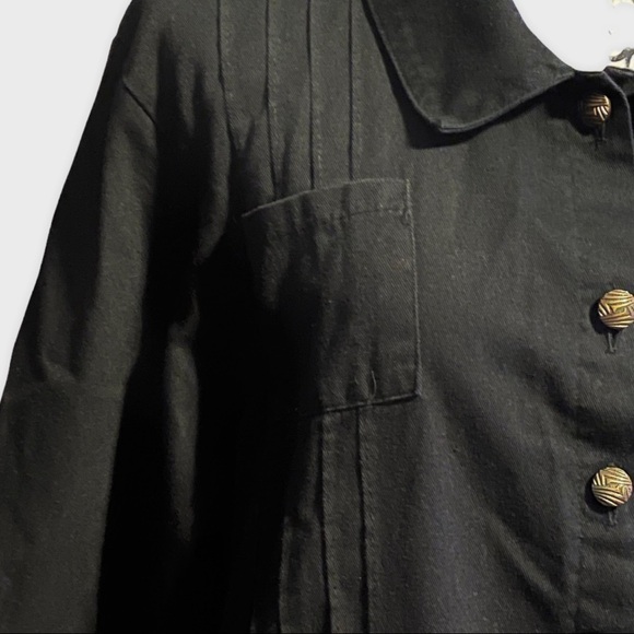 BRUNSWICK Square black lightweight button up jacket
size petite large - Picture 2 of 9